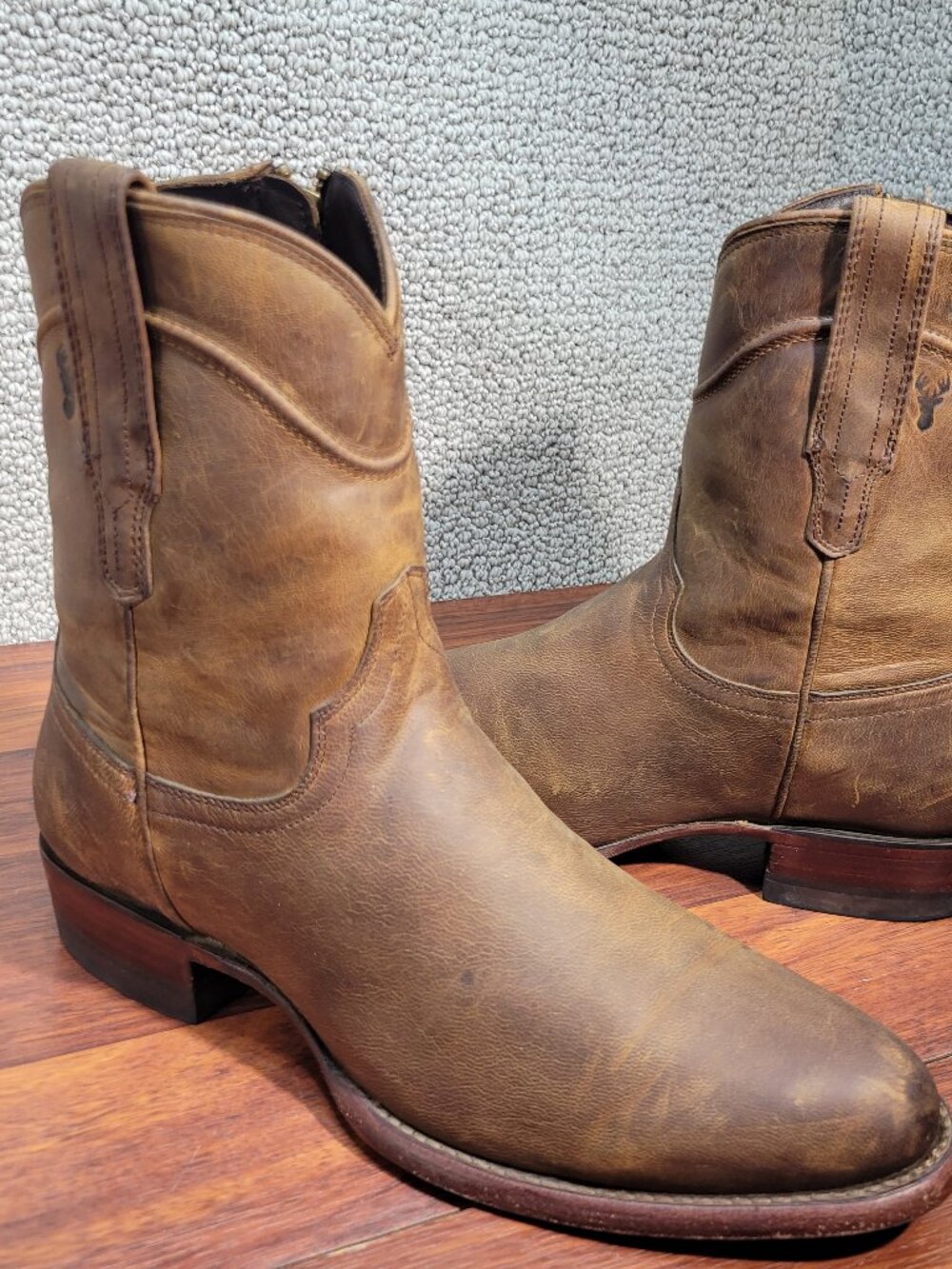 Tecovas The Dean Men's Size 10D Cafe Goat Zip Boots